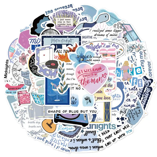 Mixed-Era Lyric Sticker Pack โ 50 Unique Designs