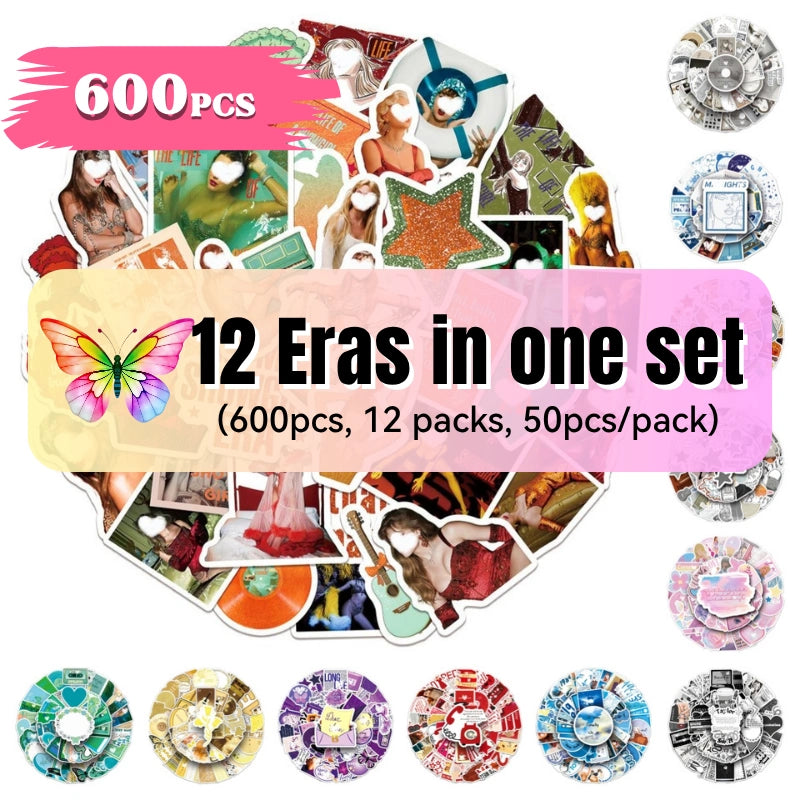 12 Eras in One Sticker Set (600pcs Total)