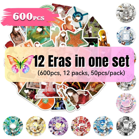 12 Eras in One Sticker Set (600pcs Total)