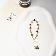 11-Albums-Inspired Rainbow Charm Bracelet-Celebrate Music & Color