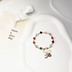 11-Albums-Inspired Rainbow Charm Bracelet-Celebrate Music & Color