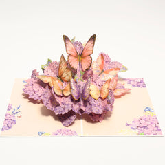 Purple Butterfly Pop-Up Greeting Card – A Flight of Elegance