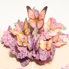 Purple Butterfly Pop-Up Greeting Card – A Flight of Elegance