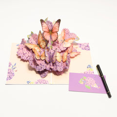 Purple Butterfly Pop-Up Greeting Card – A Flight of Elegance