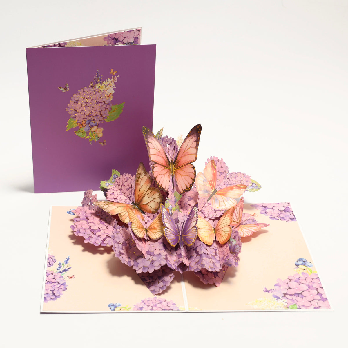 Purple Butterfly Pop-Up Greeting Card – A Flight of Elegance