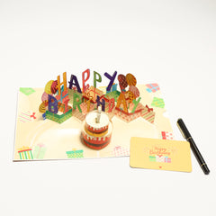 Interactive Happy Birthday Music Pop-Up Card