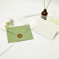 Minimalist Thank You Greeting Card with Wax Seal