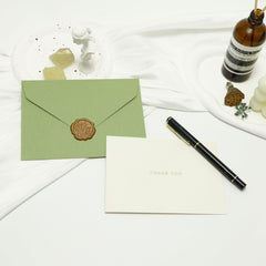 Minimalist Thank You Greeting Card with Wax Seal