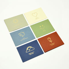 Elegant Minimalist Greeting Card Set – Six Designs of Gratitude and Joy