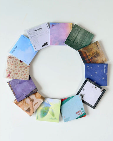12 Music-Themed Sticky Notes Set