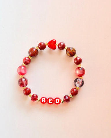 Red Era Bracelet – Handmade Red Beaded Friendship Bracelet