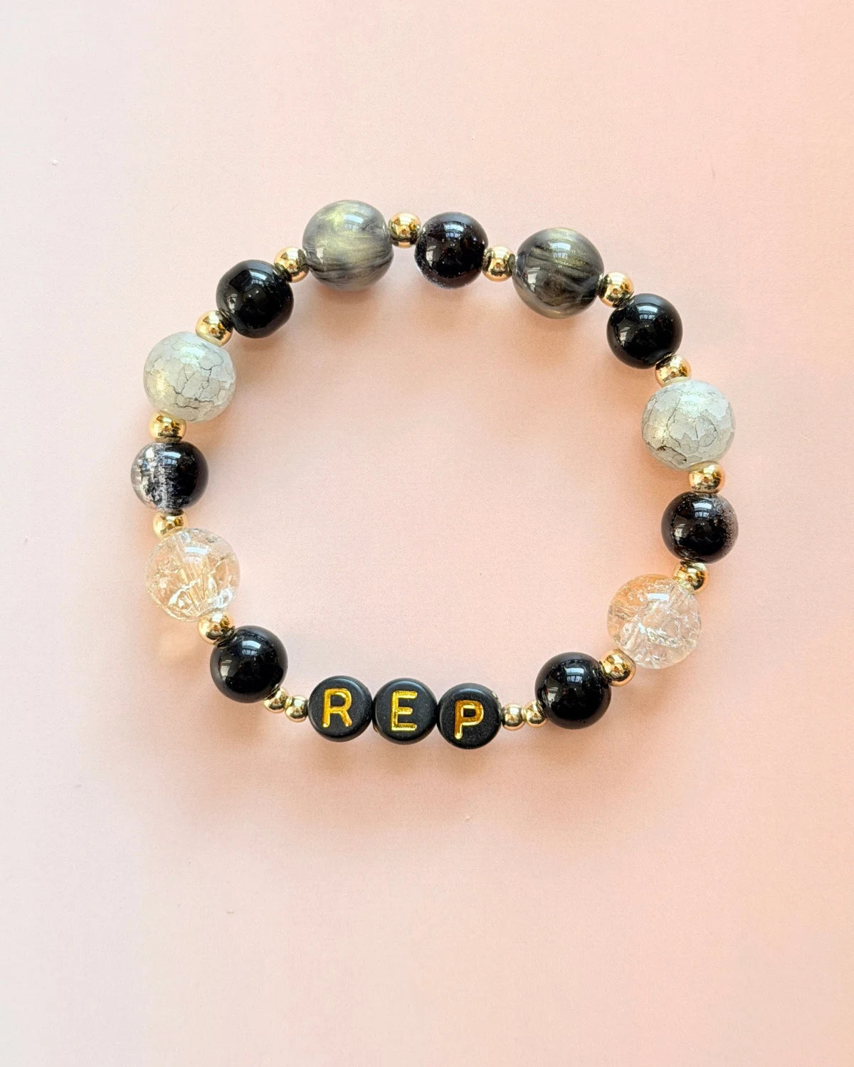 Reputation Era Bracelet – Black Beaded Statement Bracelet