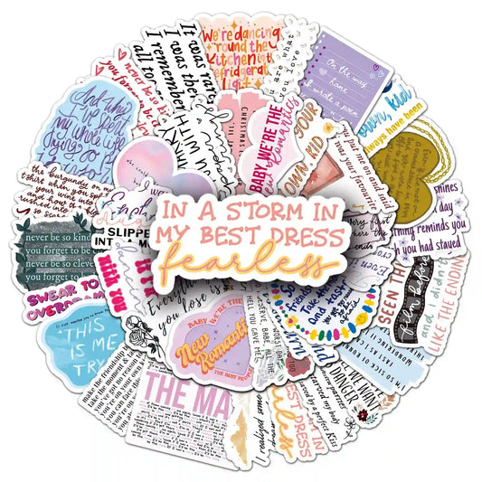 Lyric-Inspired Sticker Pack – 50 Unique Designs