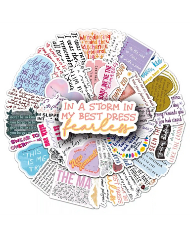 Lyric-Inspired Sticker Pack – 50 Unique Designs