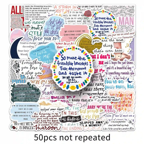 Lyric-Inspired Sticker Pack – 50 Unique Designs