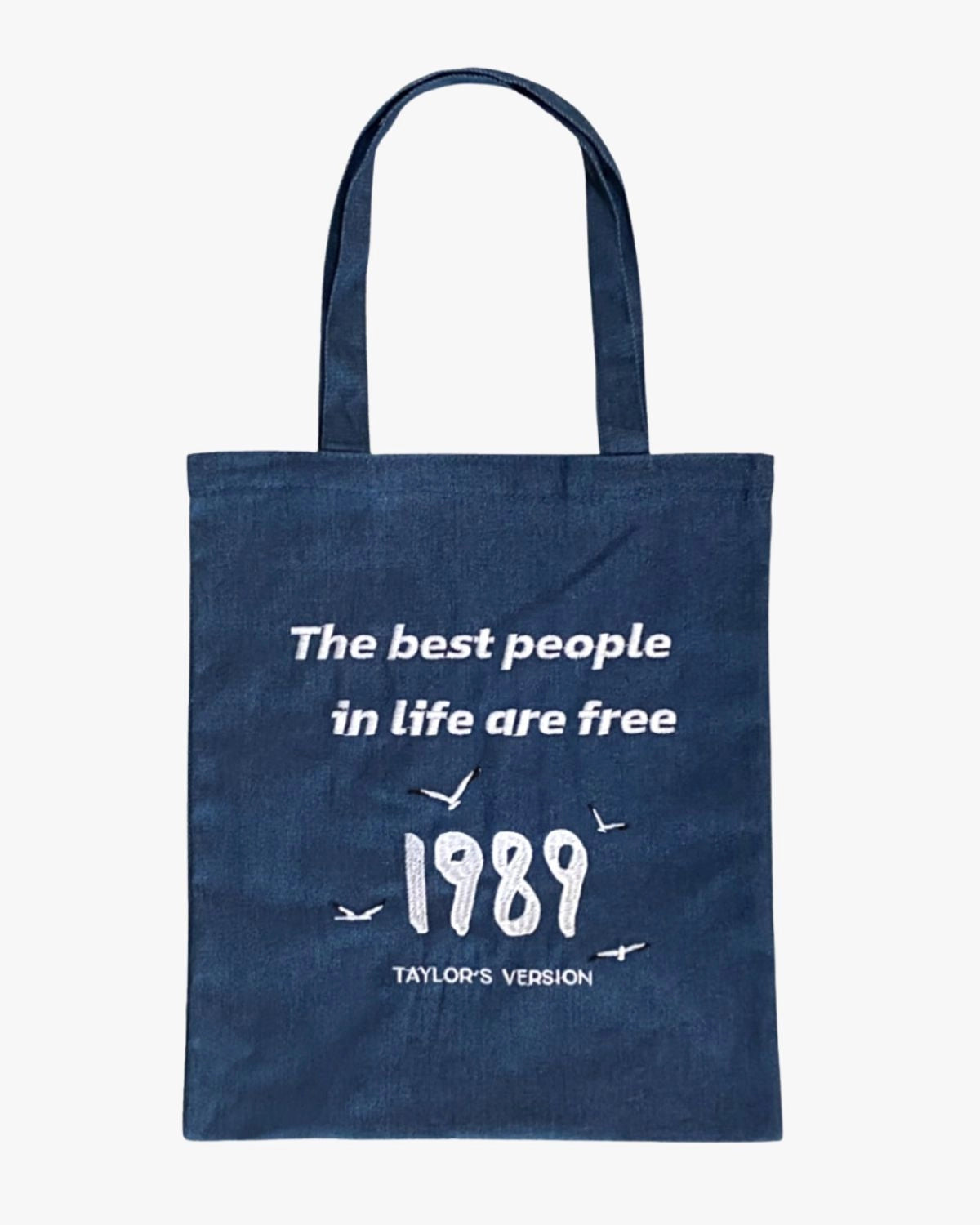 Embroidered Denim Everyday Tote Bag