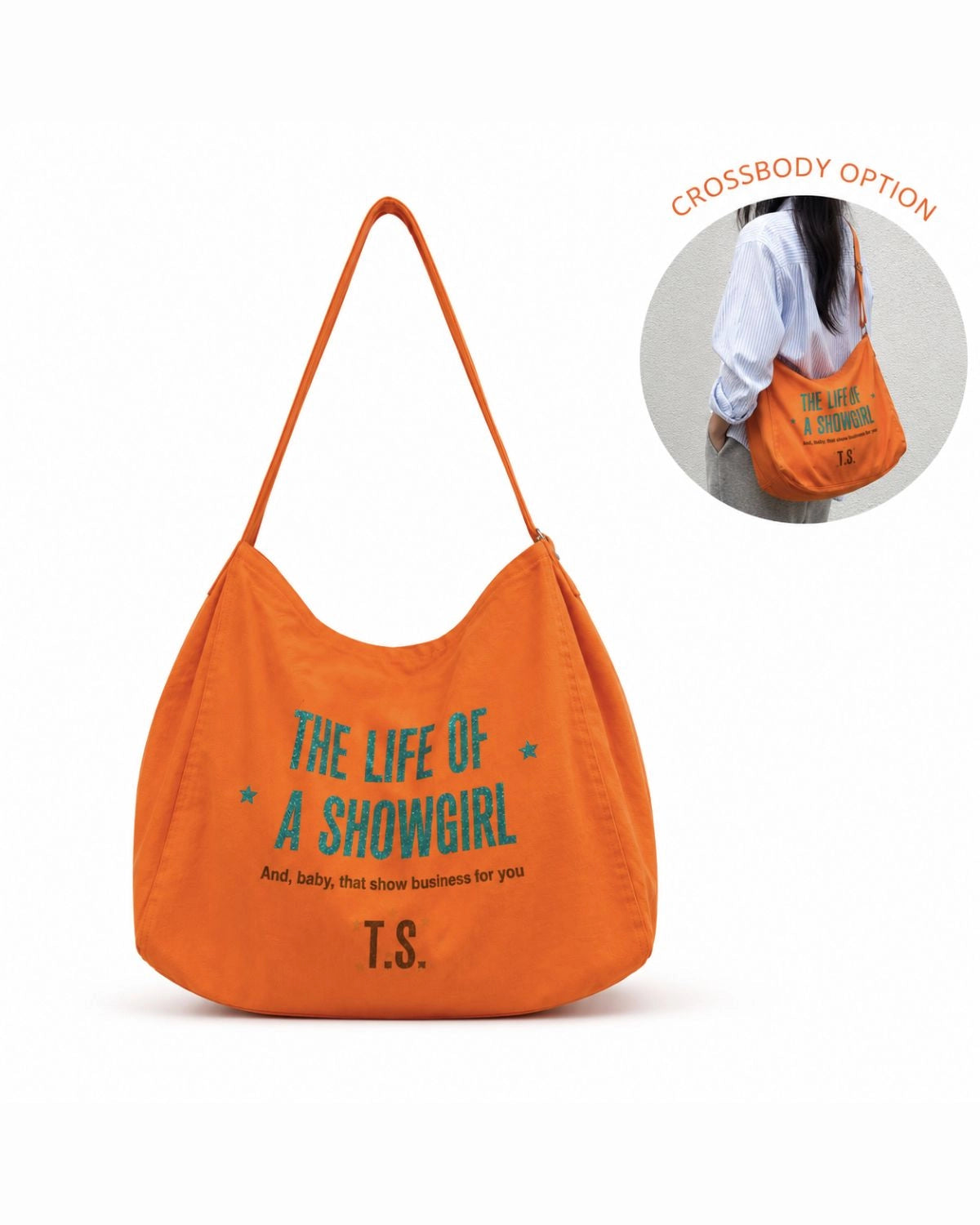 Oversized Showgirl Canvas Tote Bag