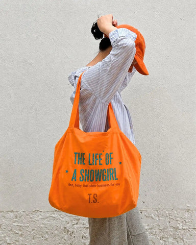 Oversized Showgirl Canvas Tote Bag