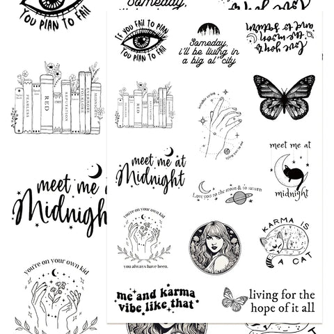 8-Album Inspired Sticker Pack – Female Singer's Music Collection