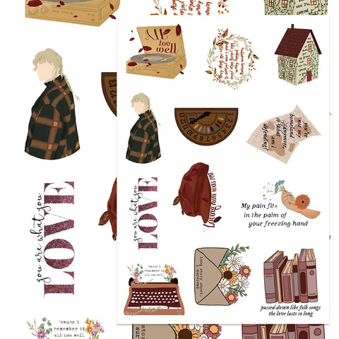 8-Album Inspired Sticker Pack – Female Singer's Music Collection