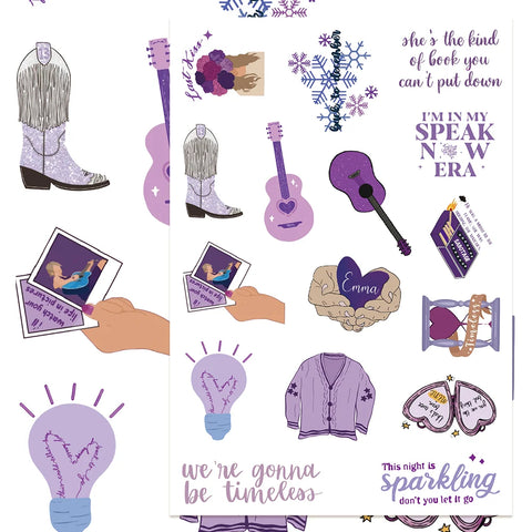 8-Album Inspired Sticker Pack – Female Singer's Music Collection
