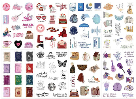 8-Album Inspired Sticker Pack – Female Singer's Music Collection