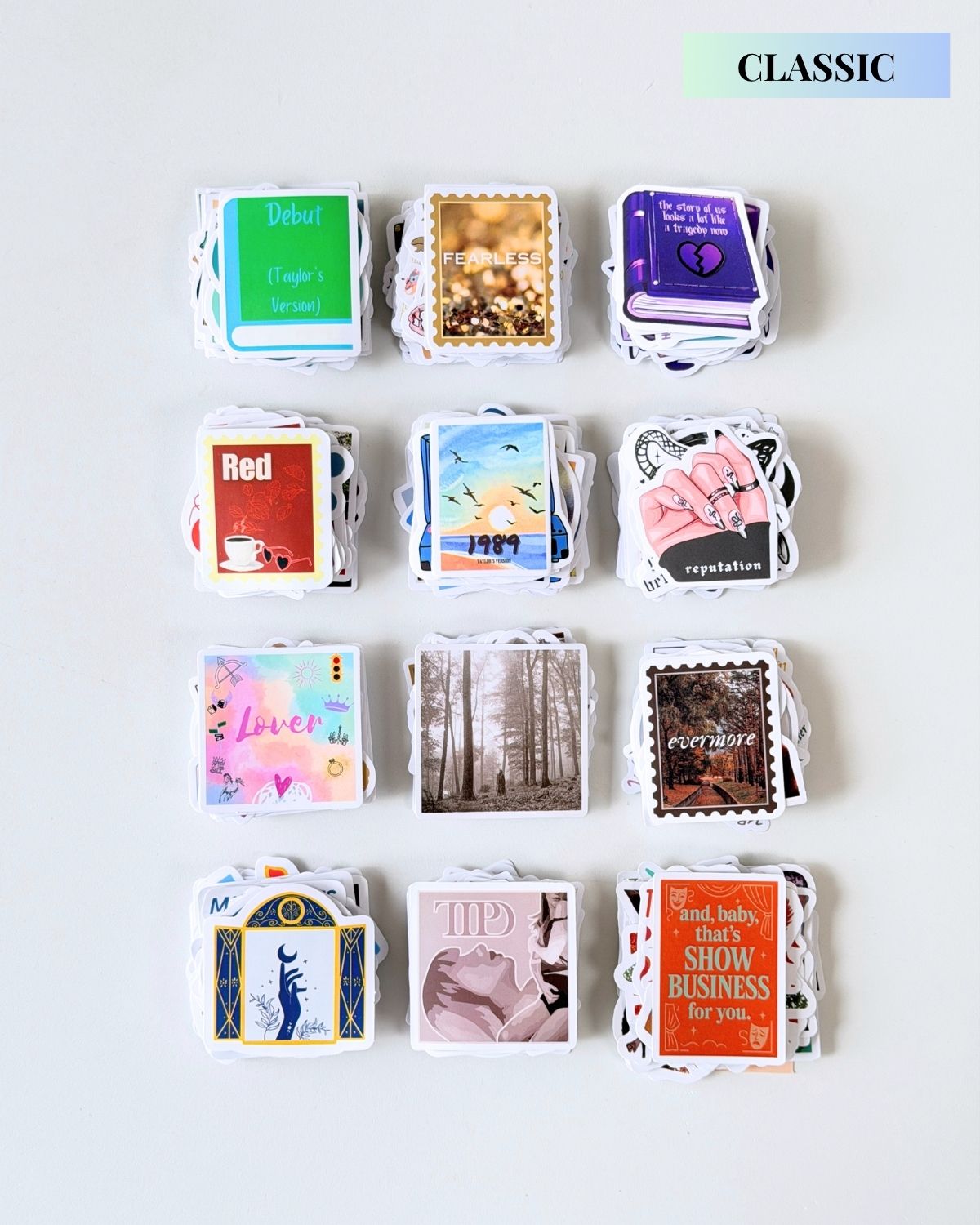 All 12 Music-themed  in One Sticker Set – Classic Version