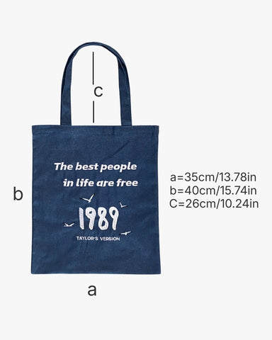 Embroidered Denim Everyday Tote Bag